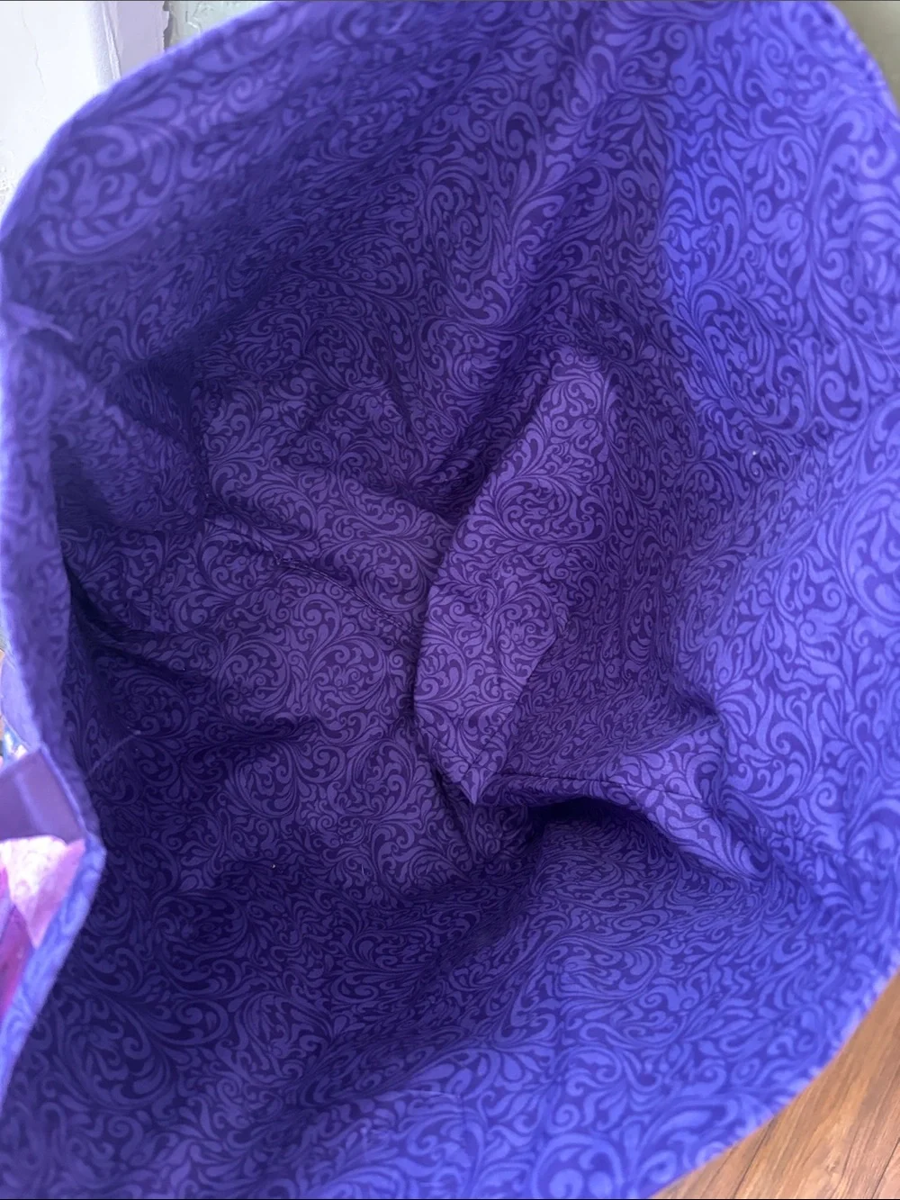 Quilted Purple Tote with Constellation Theme‎ NWOT